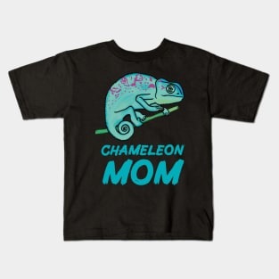 Chameleon Mom, Blue, for Chameleon Lovers Kids T-Shirt